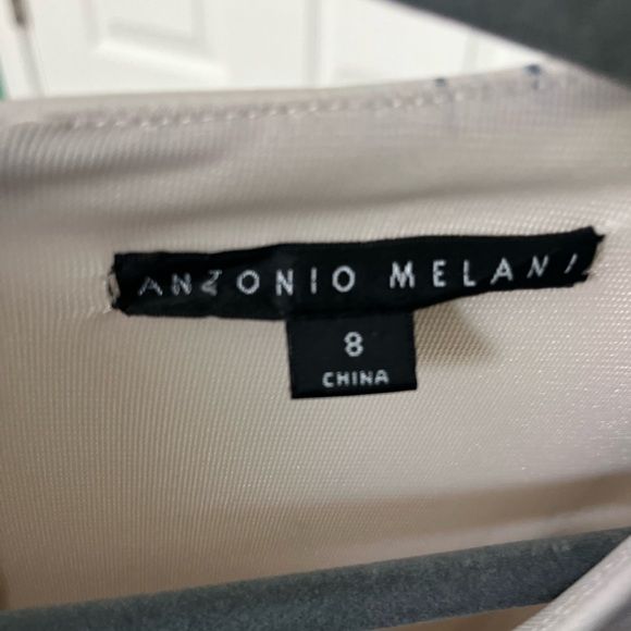 ANTONIO MELANI Navy and Cream Mini Dress - Picture 2 of 3